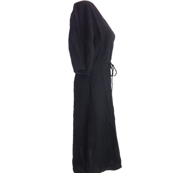 Everlane The Wrap Dress Black Size 6 - Picture 2 of 6